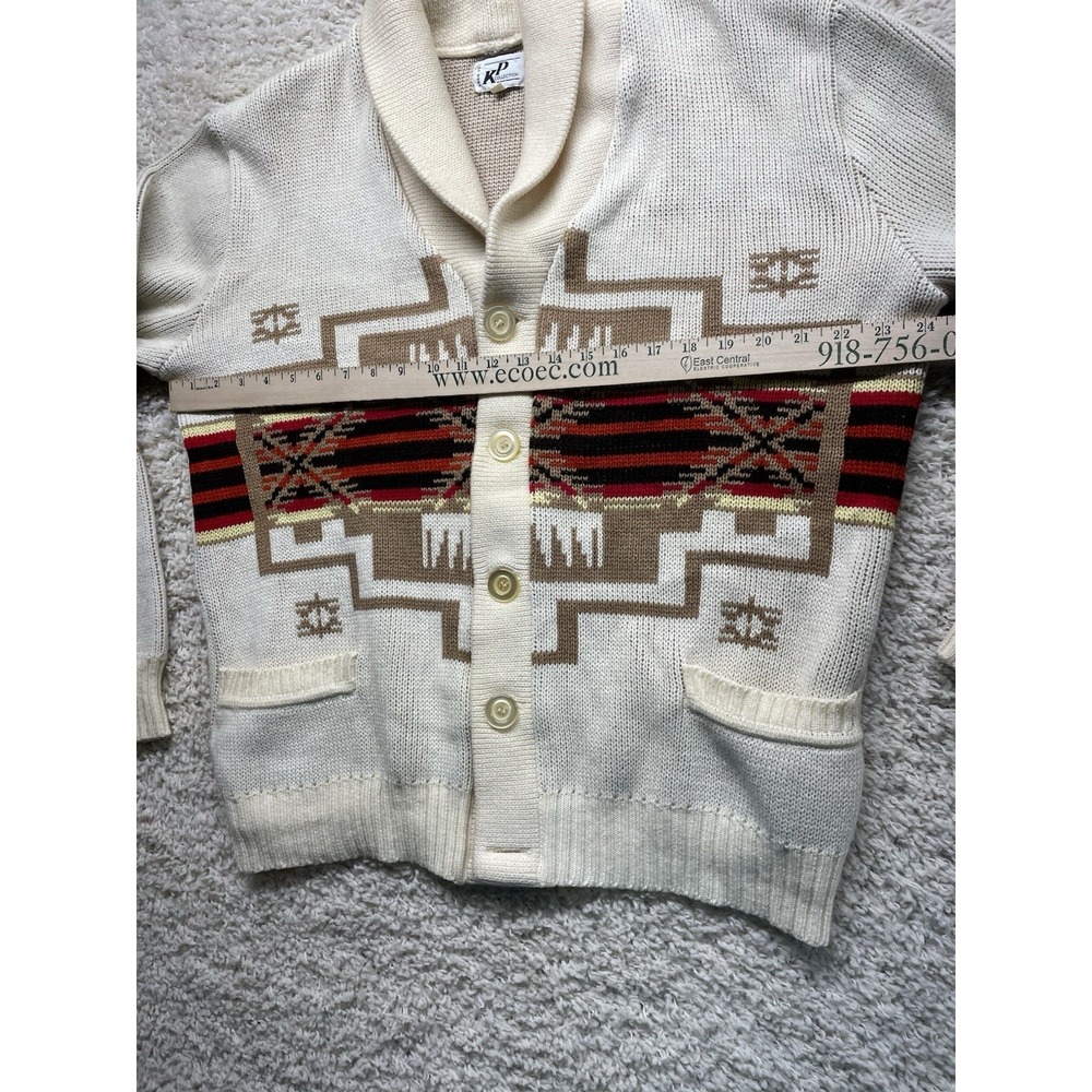 Vintage KP Collection Aztec Cardigan Sweater Men's XL EUC - Picture 5 of 9